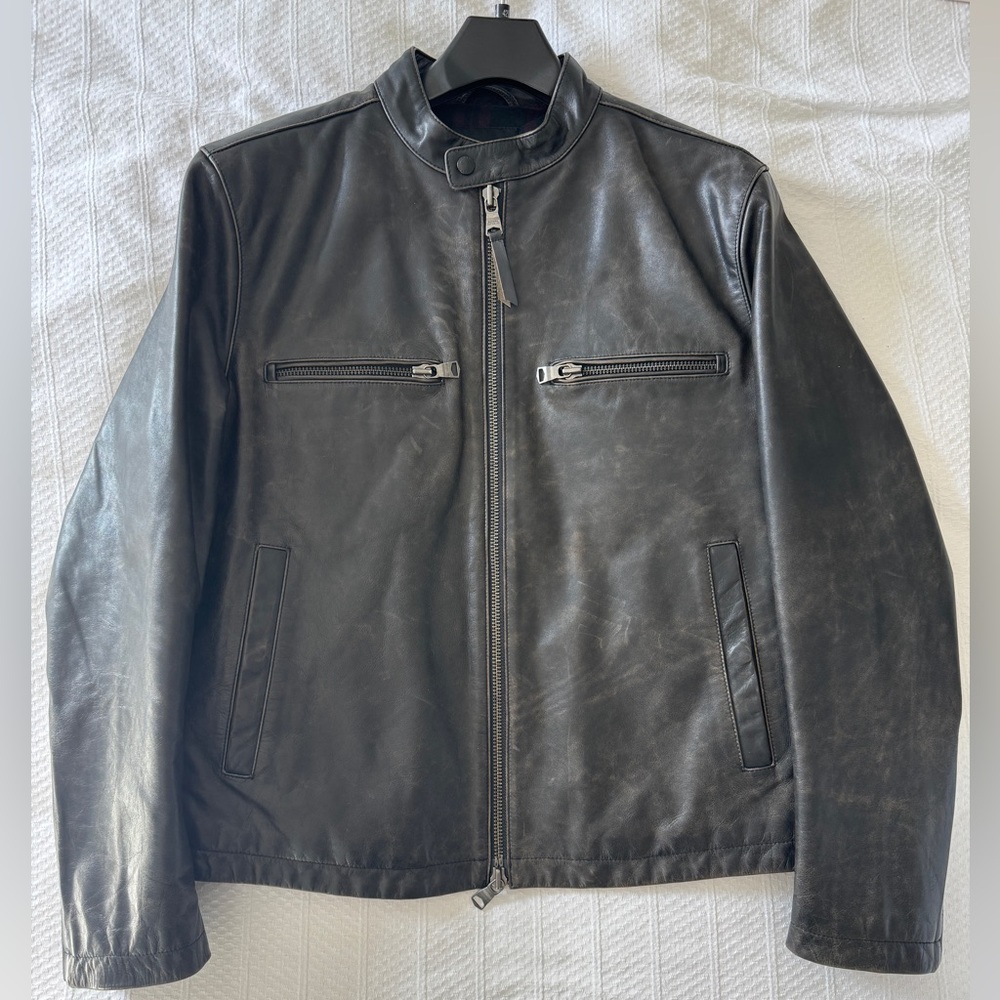 Banana Republic Black Moto Leather Jacket